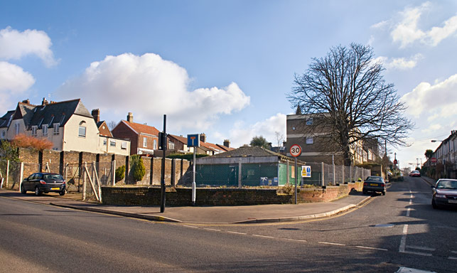 The site for the new Tesco store on corner of Unthank Road and Trinity Street, Norwich